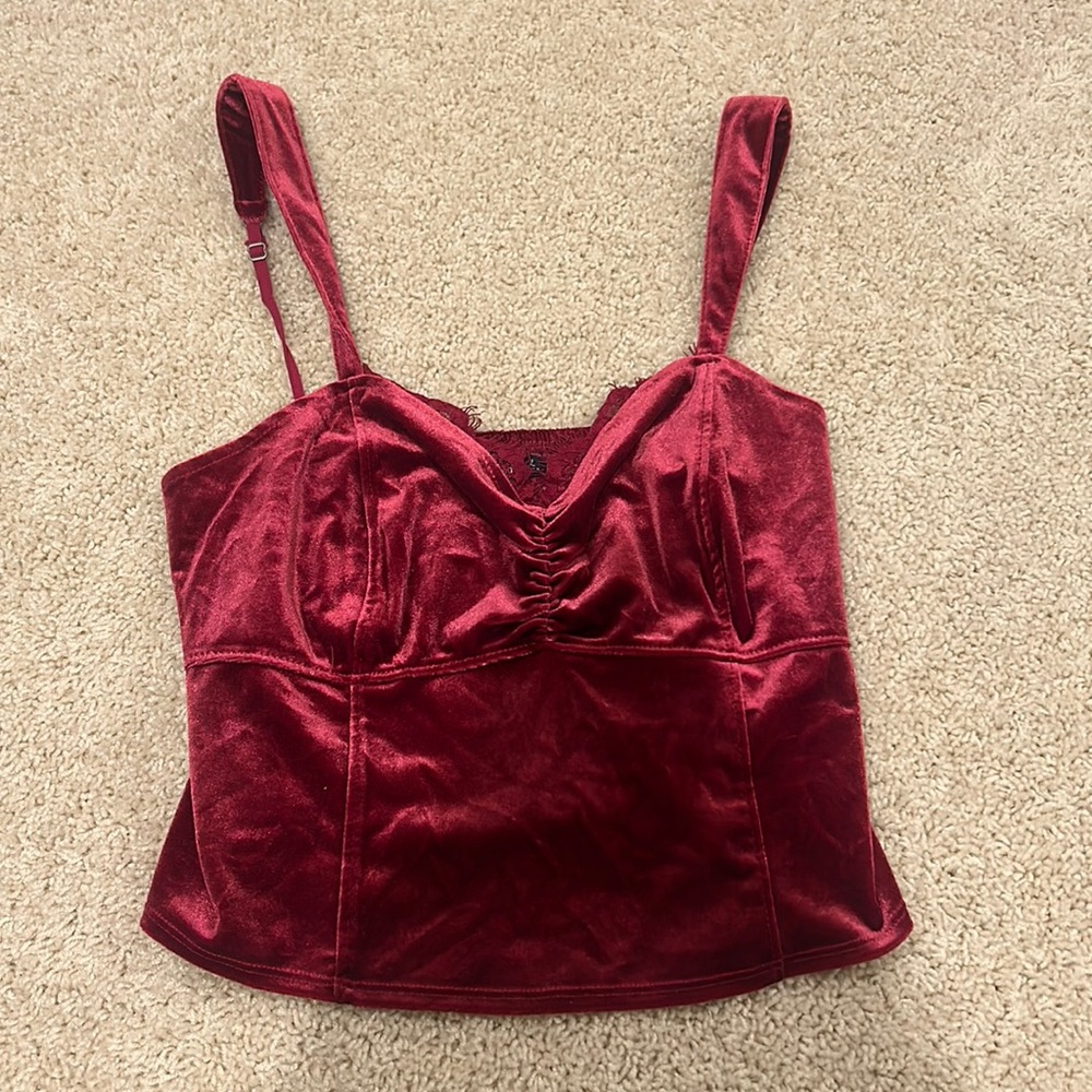 abercrombie velvet tank top